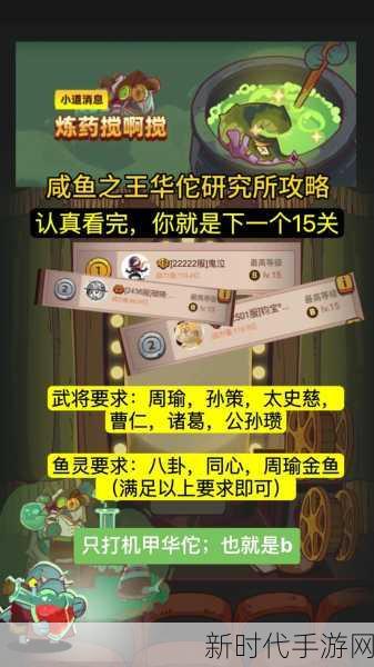 攻略揭秘，咸鱼之王6700关华佗挑战全解析